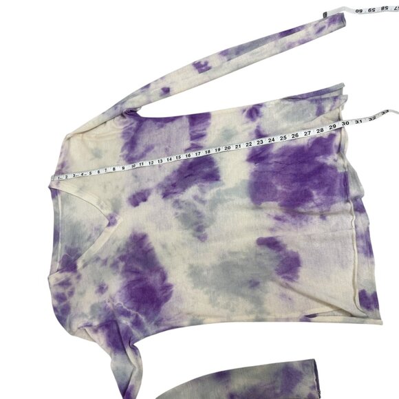 The Elder Statesman Cashmere Tie Dye Long Fit Sweater Top - Picture 9 of 10
